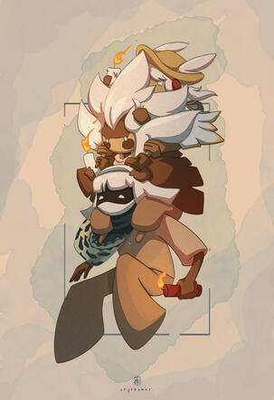 [WATERCOLOUR] 1 Fullbody ($15) + 1 Halfbody ($12) + 1 Head ($5) + Flat ($0) = $32